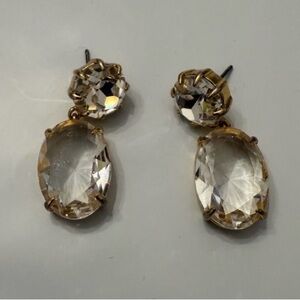 J. Crew Gold and Silver Crystal Earrings